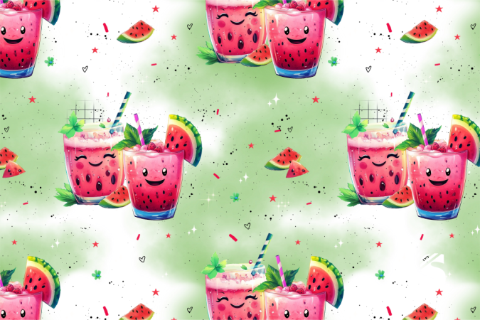 Melonenshake (MIT GESICHT) - Bio Jersey